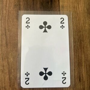 Louis Vuitton Playing Card 2 of Clubs in plastic case